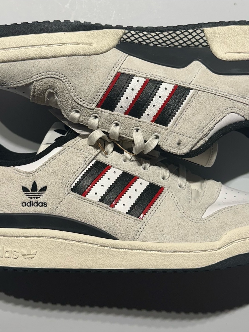 adidas Forum 84 Low ADV Crystal White Black Scarlet Men's Shoes JP6094 New sz 10